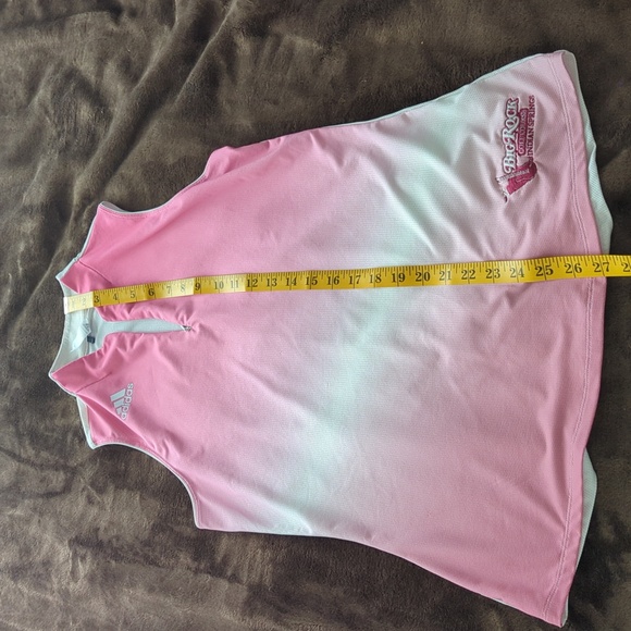 Adidas Pink Gradient Sleeveless Golf Polo - Picture 7 of 7
